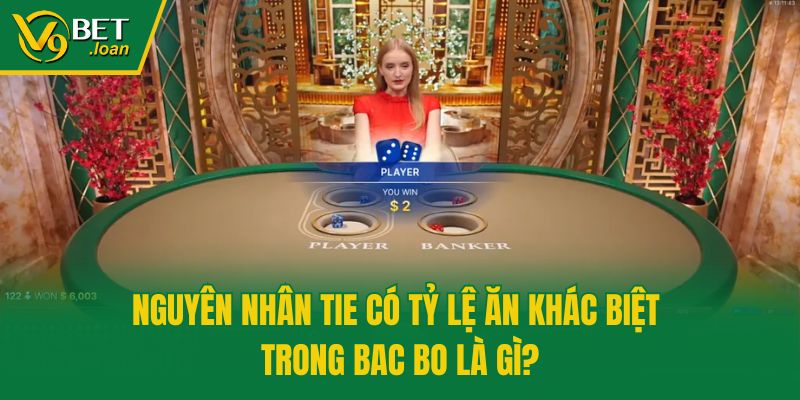 Nguyên nhân Tie có tỷ lệ ăn khác biệt trong bac bo là gì?